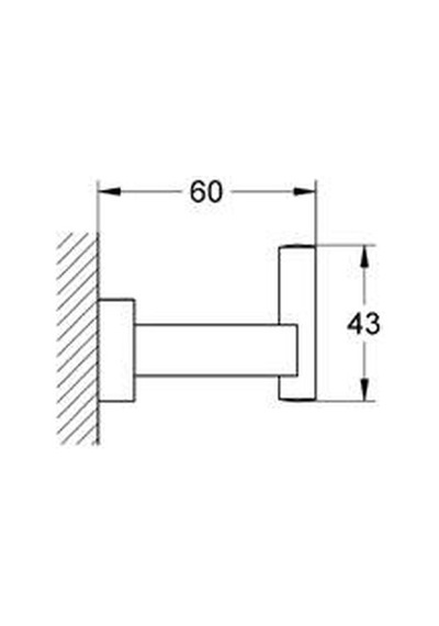 Grohe Eurocube Bornoz Askısı - 40511001 Çok Renkli