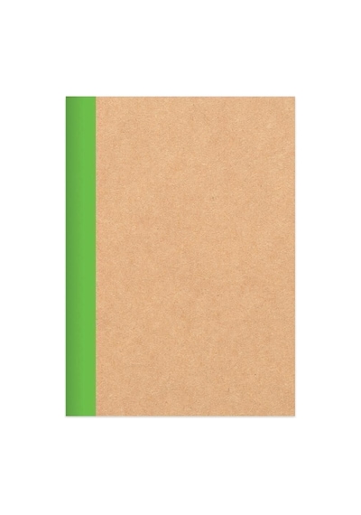 Çizgili Stickerli Kraft Kapak Defter Mavi 18,5 26 50 Yp. Yeşil Çok Renkli