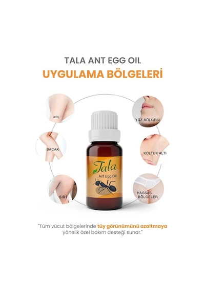 Tala Karınca Yumurtası Yağı Tüy Azaltıcı Tüy İnceltici Tüy Dökücü 20 Ml
