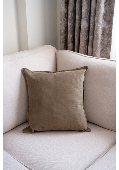 Yeşil Kadife Fitilli 50x50 Dekoratif Kırlent Kılıfı Yeşil - 695796389 Yeşil