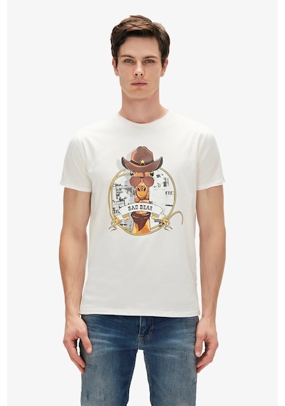 Bad Bear Gıraffe Erkek Tişört - Beyaz