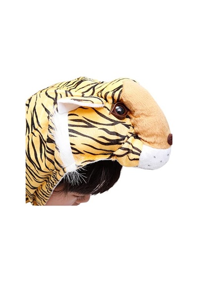 Çocuk Kaplan Kostumu - Aslan Kostümü 4-5 Yaş 100 Cm Çok Renkli