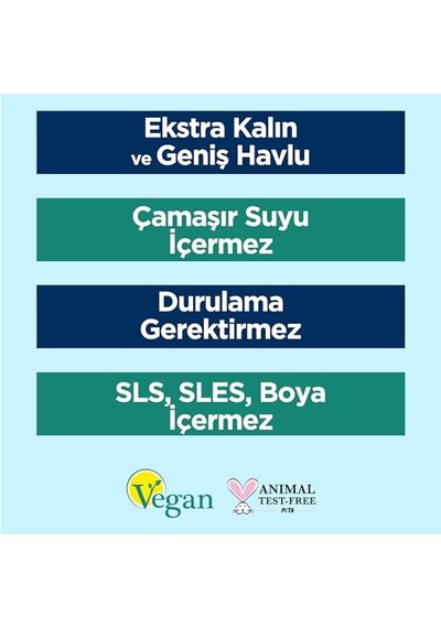 İz Bırakmaz Yüzey Temizleme Havlusu Karbonat &amp Beyaz Sirke 100 Yaprak 3'lü Paket Genel