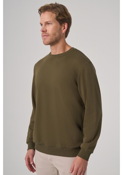Morven Erkek Haki Basic Bisiklet Yaka Sweatshirt 26ks063001710 Haki