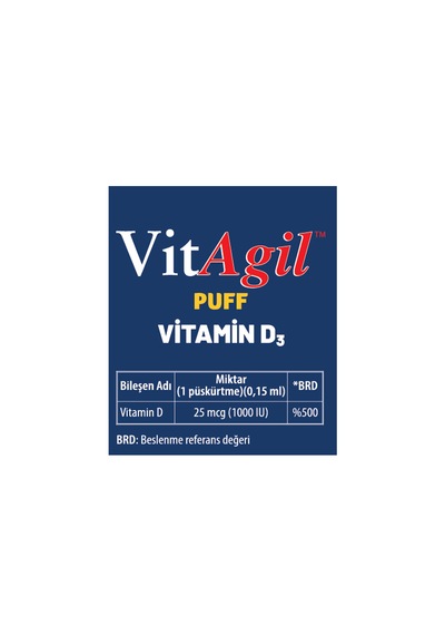 Vitagil Puff - Vitamin D3 1000 Iu - 20 Ml Sprey