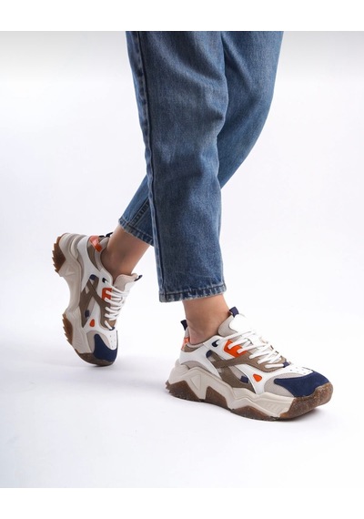Yüksek Tabanlı Sneaker Bej