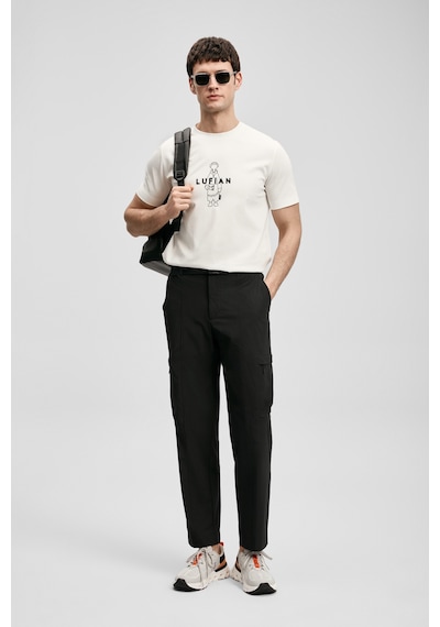Lufian Sımbad Modern Grafik T- Shirt Kırık Beyaz Kırık Beyaz 111020307100510 Kırık Beyaz