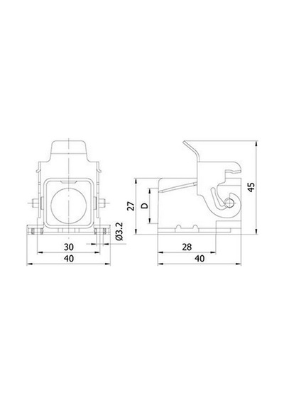 Mete Enerji 5x10a. Çoklu Makine Prizi Eğik Geçişli Metal Man. 403013s