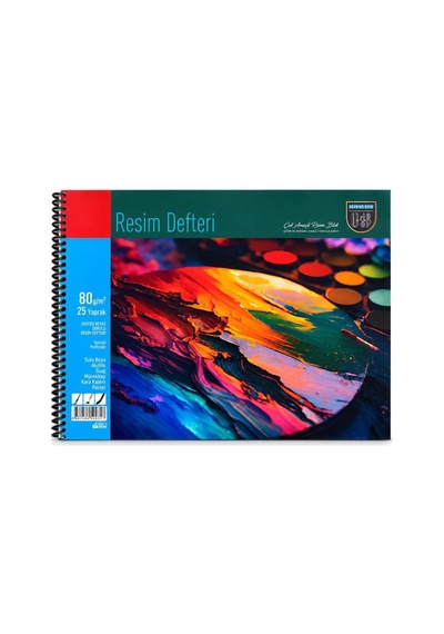 Umut U-deep 25x35 Spiralli Ekstra Beyaz Dokulu Resim Defteri Karton Kapak 25yp. - 1 Adet