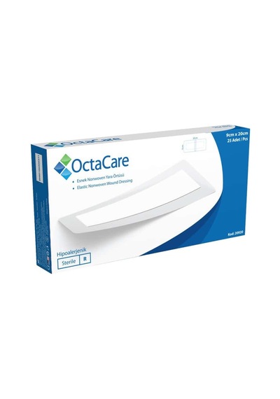OctaCare Nonwoven Steril Pedli Yara Örtüsü  9 CM x 20 CM 25'li