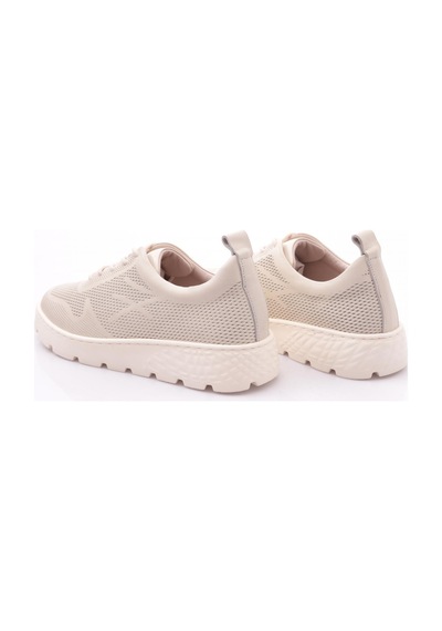 Dgn 25219 Kadın Bağcikli Sneaker Ayakkabi Kırık Beyaz