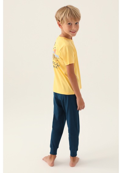 U.S. Polo Assn. Erkek Çocuk Yeşil Pijama Takımı 5274-43359 Yeşil