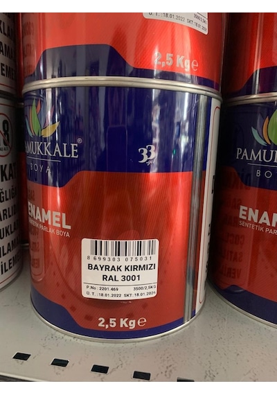 Pamukkale Enamel Sentetik Boya Bayrak Kırmızı 2,5 Kg