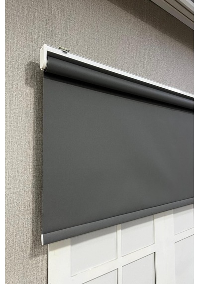 Stor Perde Ithal Mat Polyester Antrasit P1090 Antrasit Gri
