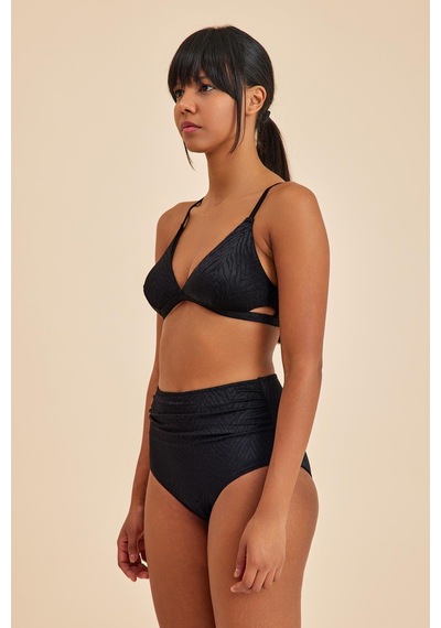 Amarelle Bali Siyah Yüksek Belli Toparlayıcı Bikini Alt Siyah