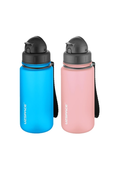 Uzspace 2'li Pipetli Tritan Matara Seti 400 Ml Fiftyfifty -3024seta Turkuaz-Pudra
