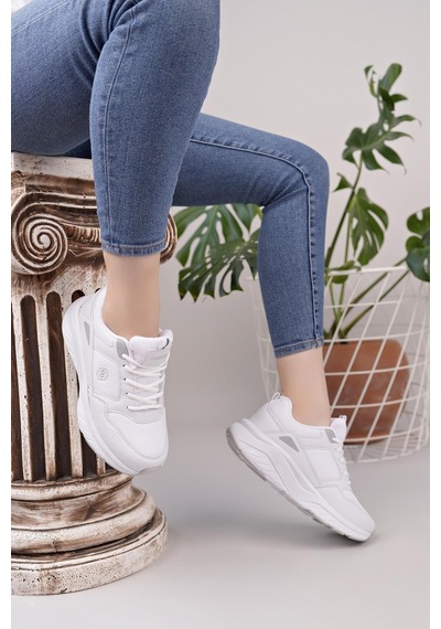 Nesilshoes Nesil Shoes Queen 2105 Beyaz Kadın Senakers