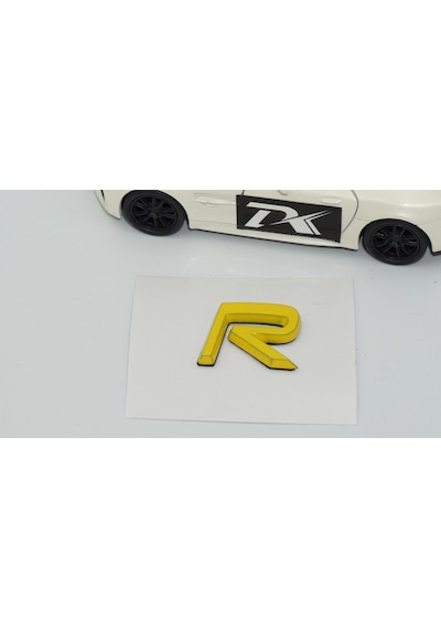 Dk Tuning R Rozet Sarı 2.2cm Bagaj Yazı Logo Arma Volvo İle Uyuml