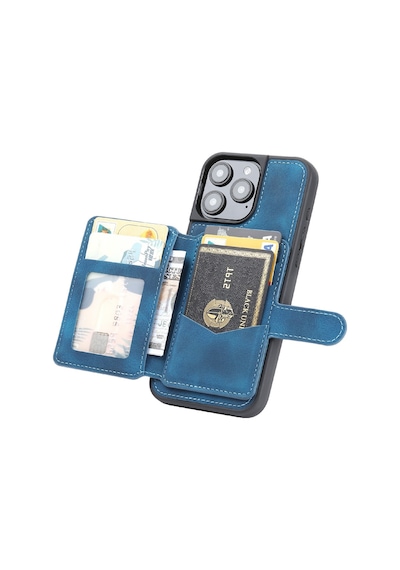 Teleplus Apple Uyumlu iPhone 14 Pro Max Kılıf H67 Kartlıklı Cüzdanlı Kılıf