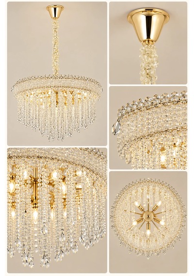 Modern Premıum Avize Gold Kasa Salon Oturma Odası Avizesi 13xe14