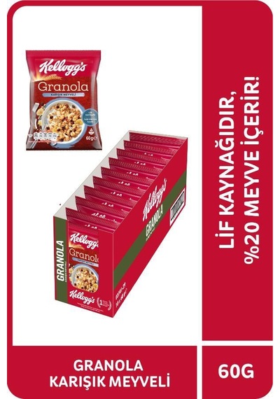 Kellogg's Karışık Meyveli Granola 10 x 60 G