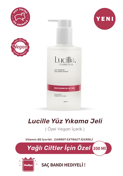 Lucille Yağlı Ciltler İçin Vegan Yüz Yıkama Jeli B5 Vitaminli