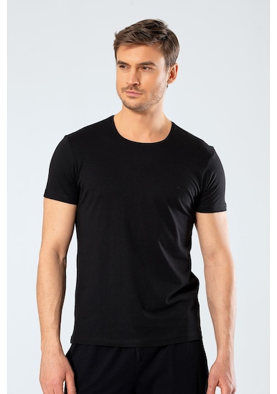 Cacharel Erkek Bisiklet Yaka T-shirt 2169/siyah Siyah