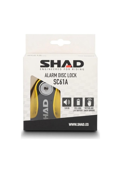 Shad Sc61a Alarmlı Sarı Motosiklet Disk Kilidi C0s6103a Disk Kilidi