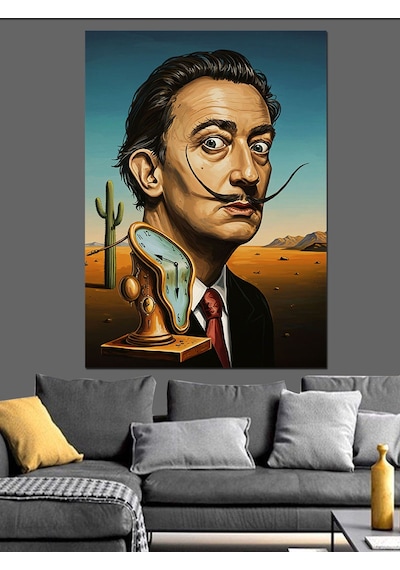 Ahşap Tablo Salvador Dali Ünlü Ressam Çocuk Odası Tabloları