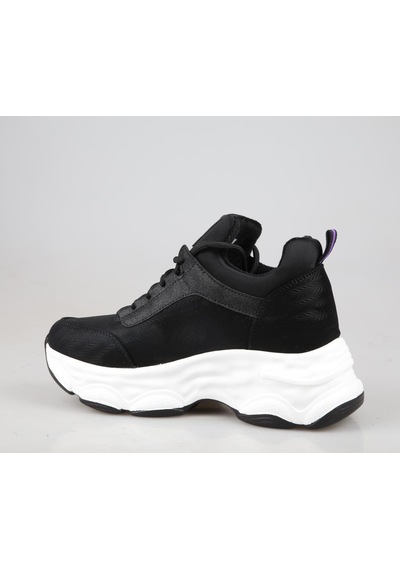 Guja 24k302 Dolgu Topuk Siyah Kadın Sneakers Siyah