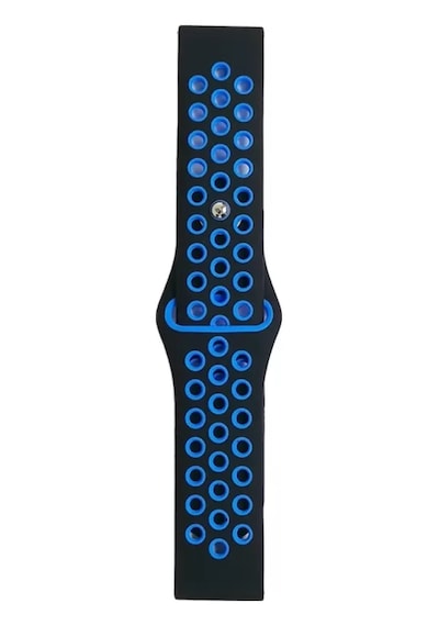 Watch 22mm Spor Delikli Kordon - Siyah-mavi Diğer