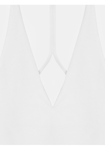 Dilvin 21175 Halter Yaka Bodysuit-beyaz