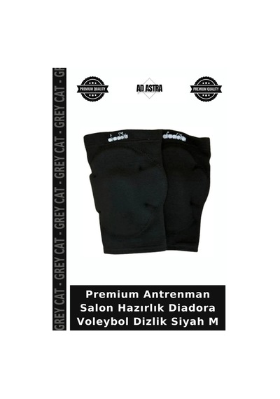 Premium Antrenman Salon Hazırlık Diadora Voleybol Dizlik Siyah M