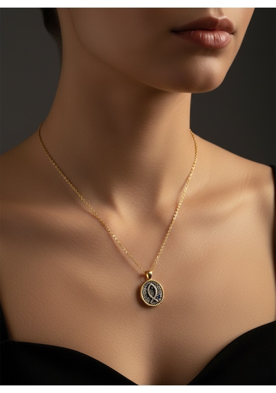 G&a Jewels - Ruhun Akışı - 925 Ayar Oksitli Yaldız Altın Kaplama Gümüş Kolye Altın - Gümüş G&a Jewels - Ruhun Akışı - 925 Ayar Oksitli Yaldız Altın Kaplama Gümüş Kolye Altın - Gümüş