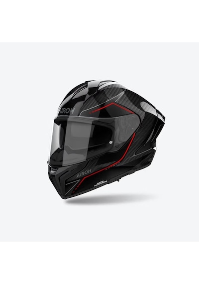 Aıroh Matryx Carbon Stylısh Gloss Kapalı Kask Carbon - Kırmızı