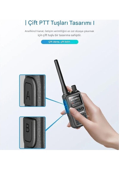 Baofeng Uv-5r Mini Dual Band Telsiz Vhf/uhf 5w Güç, Bluetooth, Type-c Şarj - Yeşil