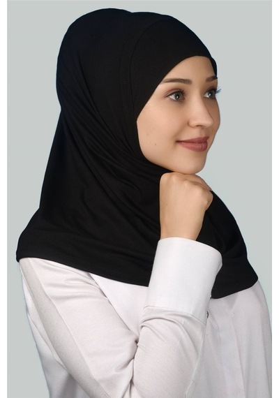 Altobeh Hazır Türban Pratik Eşarp Tesettür Hijab - Namaz Örtüsü -Siyah