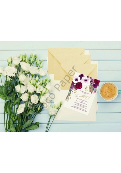 Krem Davetiye Zarfı, Dayanıklı Mat Tebrik Kartı Ve Mektup Zarfı Seti, 50 Adet, 13x18 Cm - 140 Gr