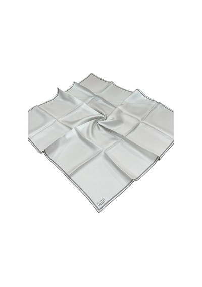 Belli Twill İpek Eşarp - 4009-10 Gümüş - Gümüş