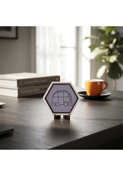 Minimalist Karavan Figürlü Masaüstü Süsü Ofis Köşelerinizi Tamamlayan Zarif Ve Modern Bir Dekoratif Ürün 10x10 Cm, Mor