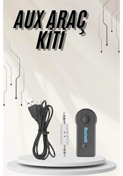 Vexor Yeni Nesil Bluetooth Aux Araç Kiti Siyah Tv Tablet Telefon Araç Araba