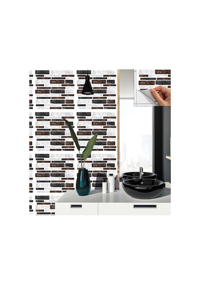 Tink KENDİNDEN YAPIŞKANLI ASORTİ MERMER DESENLİ PVC KARO 30X30 CM