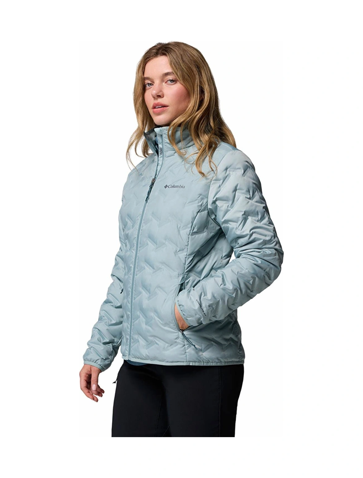 Columbia Wk5173 Delta Ridge Iı Down Jacket Kadın Mont-30853 Mavi