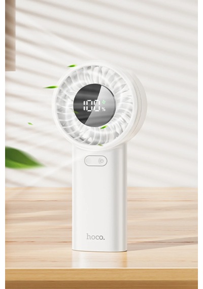Hoco. Hx62 Endless Dijital Göstergeli El Tipi Ve Masaüstü Soğutucu Fan - Beyaz