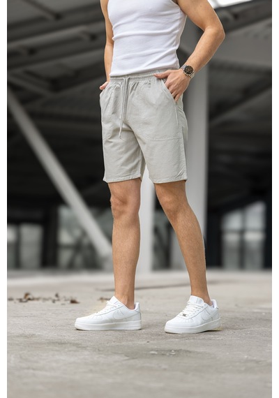 Kite Regular Fit Cepli Kapri Şort - Beyaz Beyaz
