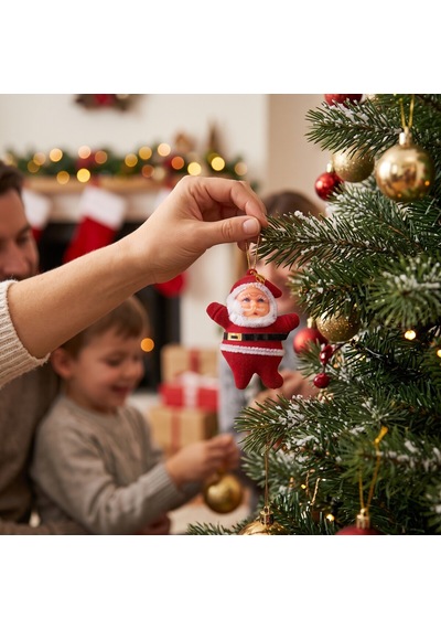 Bakgelal 6'lı Noel Baba Yılbaşı Ağacı Süsü 6 Cm Kırmızı Asılabilir Çam Ağacı Dekoru - 9057412767787 Diğer