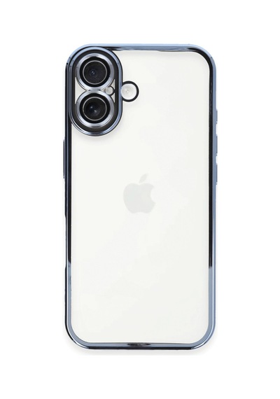 Apple iPhone Uyumlu  16 Plus Uyumlu Kılıf Lensli Silikon - Açık Mavi