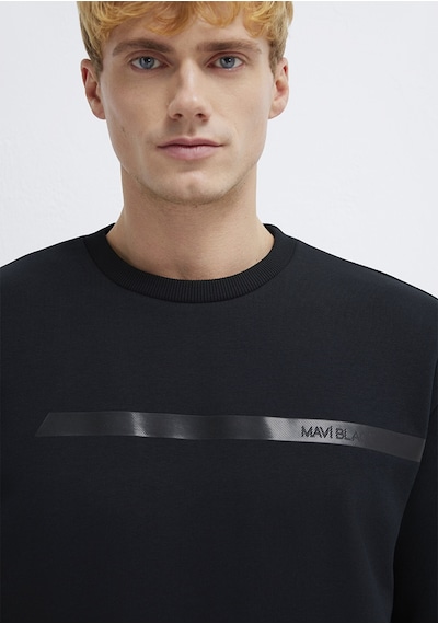 Mavi - Mavi Black Bisiklet Yaka Siyah Sweatshirt 0s10528-900 Siyah