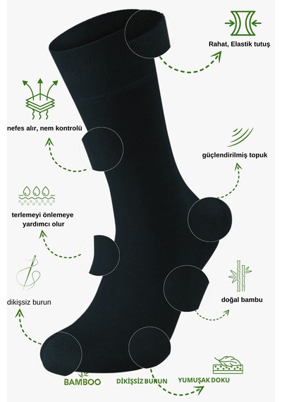 Kral Socks Premium Busines 3 Çift Kutulu Klasik Uzun Boy Mevsimlik Dikişsiz Erkek Bambu Soket Çorap Asorti