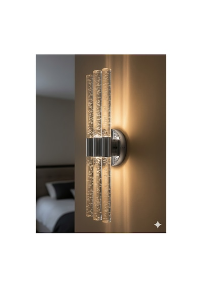 Bubbleflux Trio Large 51 Cm Modern Tasarım Led Aplik - Duvar Lambası - Gümüş - Elektrikli - Günışığı Gümüş Elektrikli